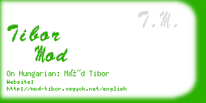 tibor mod business card